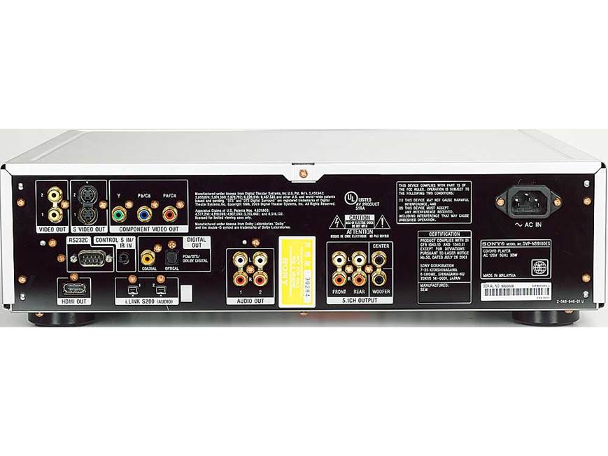 Sony DVP-NS9100ES DVD/CD/SACD player with digital video output and