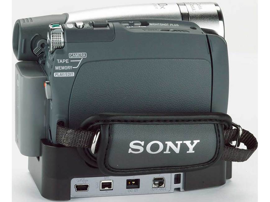 Sony DCR-HC46 Mini DV digital camcorder with docking station at