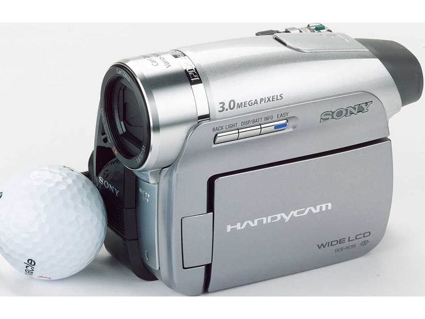 Sony DCR-HC96 Mini DV digital camcorder with docking station at
