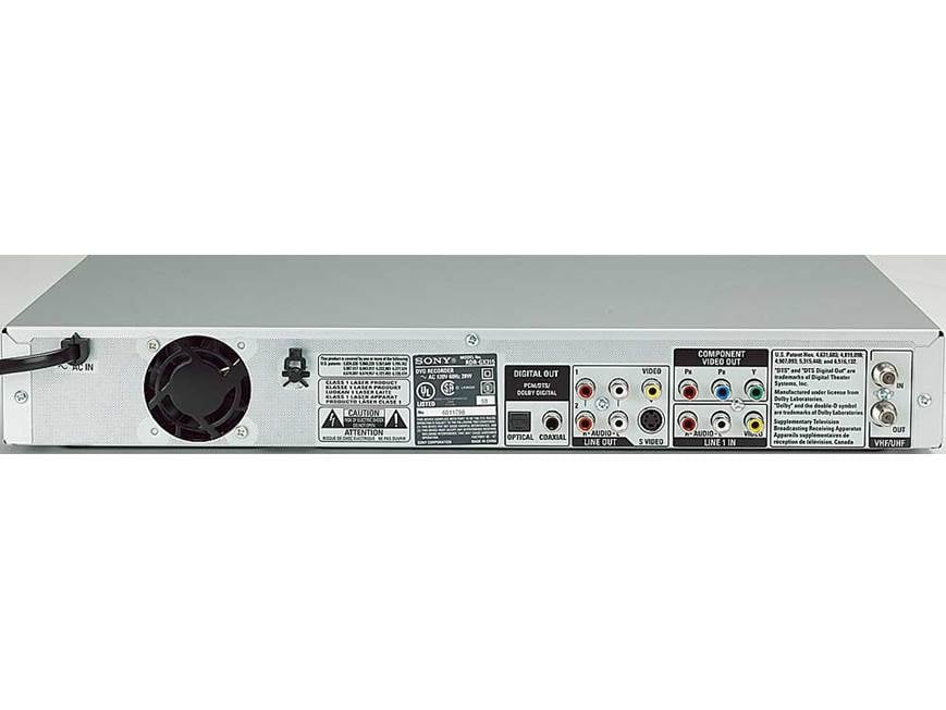 Sony RDR-GX315 DVD recorder at Crutchfield