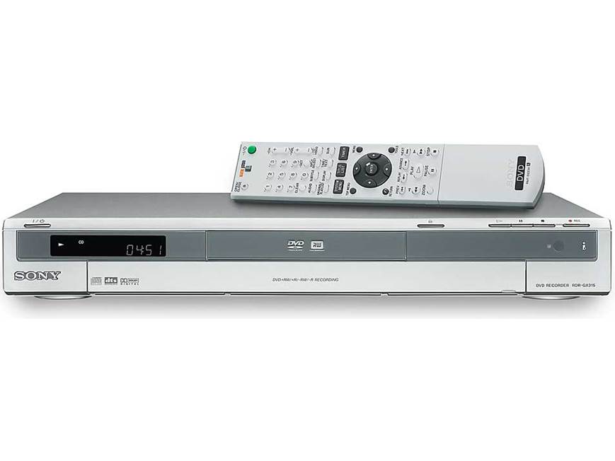 Sony RDR-GX315 DVD recorder at Crutchfield