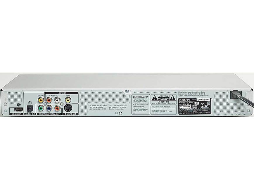 Sony DVP-NS70H DVD/CD player with digital video output and