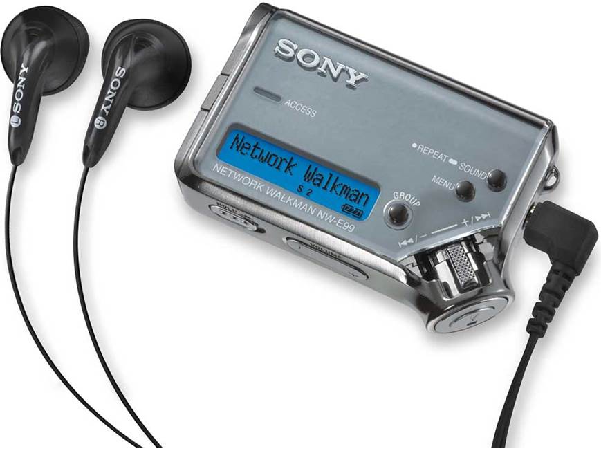 Sony Network Walkman™ NW-E99 1GB portable MP3/ATRAC3™ player at