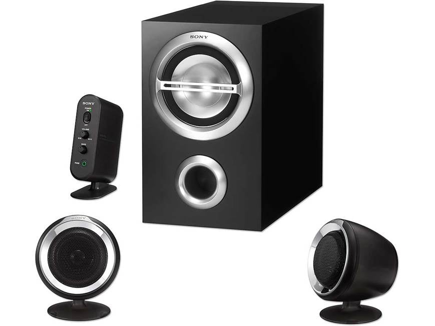 Sony SRS-D211 3-piece powered speaker system at Crutchfield