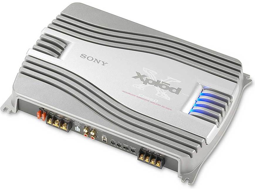 Sony XM-SD51X Mono subwoofer amp 250 watts RMS x 1 at Crutchfield