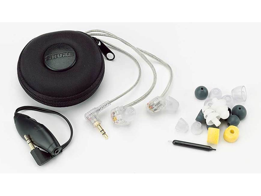 Shure E5c (Clear) Sound-isolating earbud headphones (Clear) at