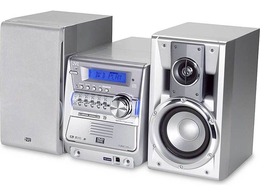 JVC FS-GD7 5-disc shelf system with DVD playback at Crutchfield