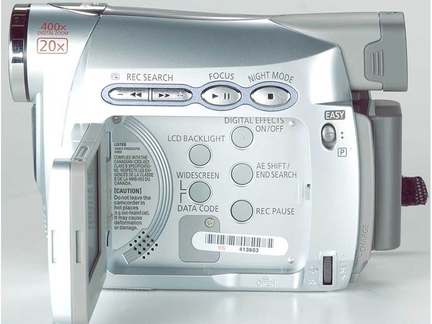 Canon ZR100 Mini DV digital camcorder at Crutchfield