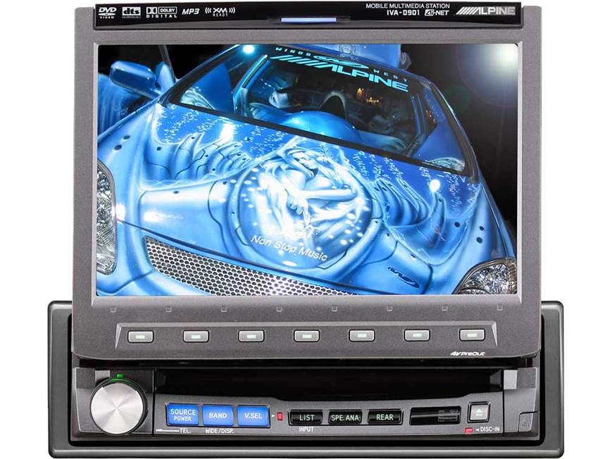 Alpine IVA-D901 DVD/CD/MP3 receiver with retractable 7