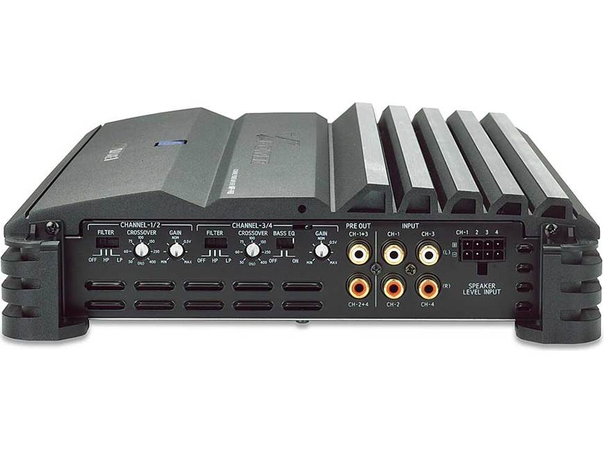 ALPINE アンプ ブラック コンパクト Alpine MRP-F450 4-channel car amplifier 70 watts RMS x 4 at