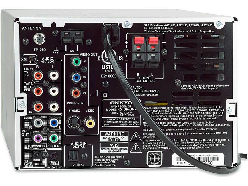 Onkyo CS-V720 XM Ready bookshelf audio/video system at Crutchfield