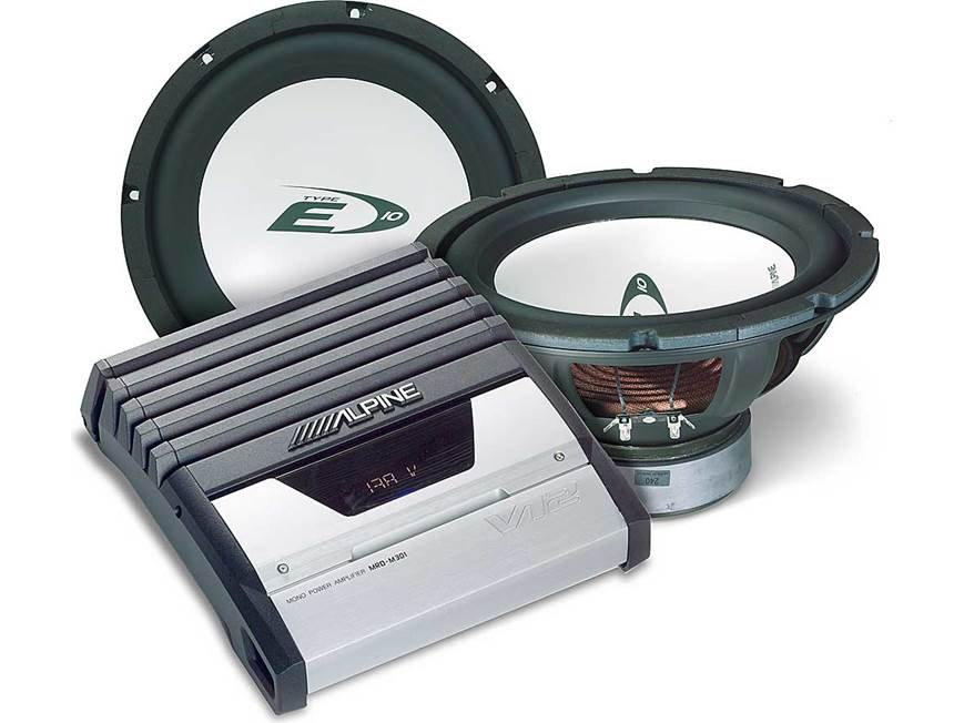 Alpine Bass Package MRD-M301 mono amplifier and two SWE-1041 10