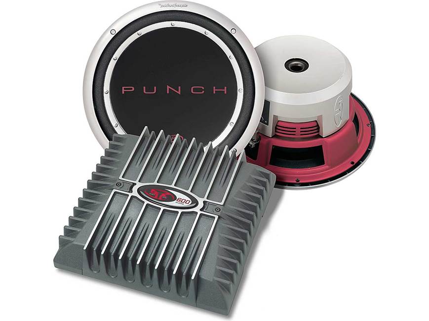 Rockford Fosgate Bass Package Punch 201S 2-channel amp and two