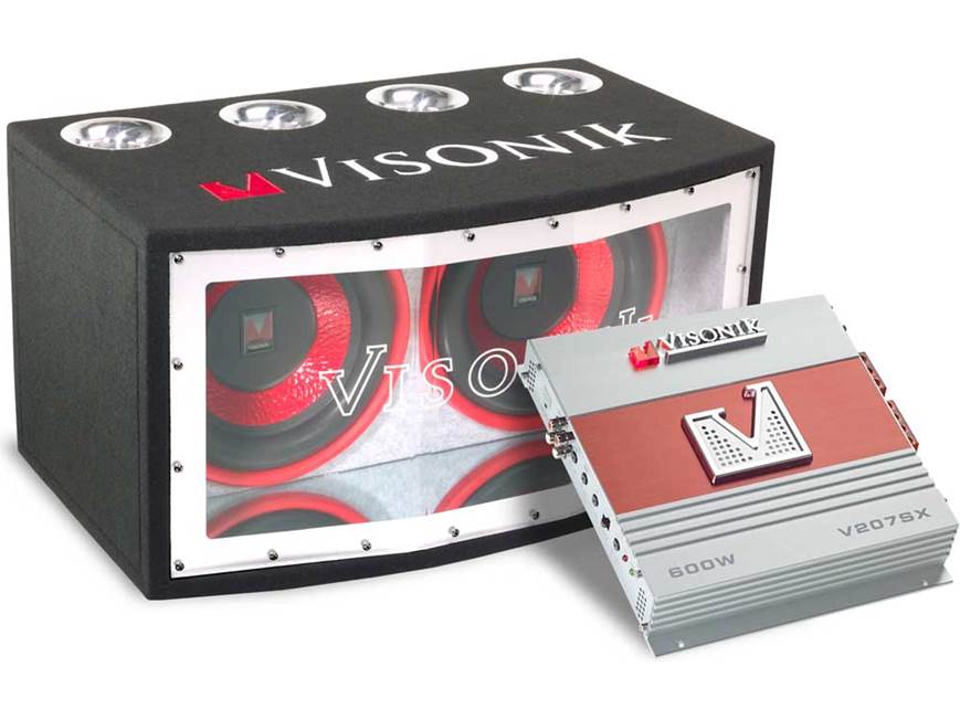 Visonik Bass Package V207SX 2-channel amplifier V123BP dual 12