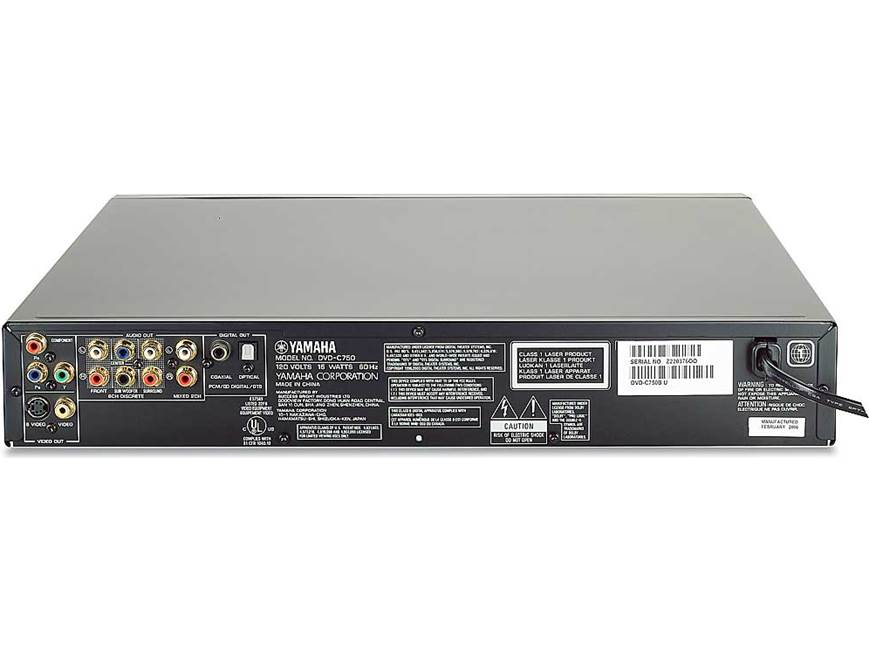 Yamaha DVD-C750 5-disc DVD/CD/SACD/DVD-Audio changer at Crutchfield