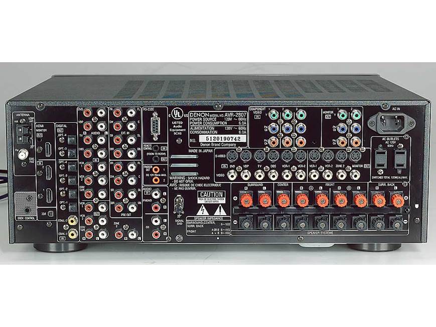 Denon AVR-2807 Home theater receiver with HDMI digital video