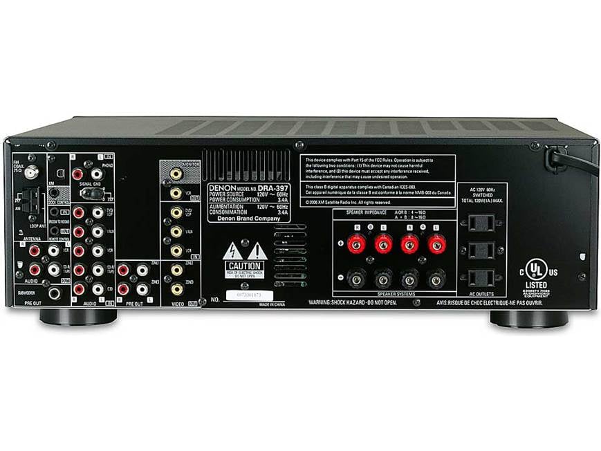 Denon DRA-397 XM-ready stereo receiver at Crutchfield