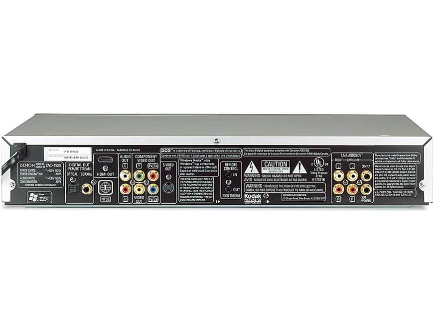 Denon DVD-1920 DVD/CD/SACD/DVD-Audio player with digital video