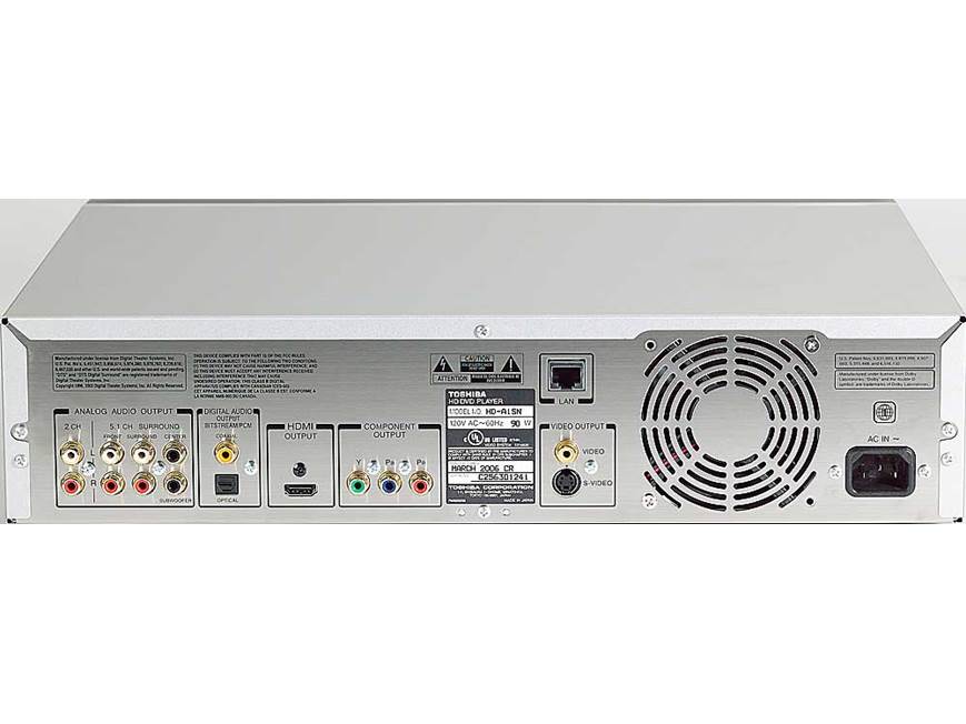 Toshiba HD-A1 HD DVD high-definition player at Crutchfield