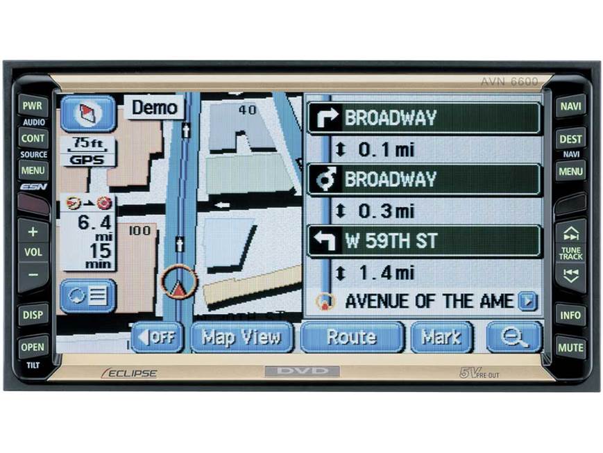 Eclipse AVN6600 In-dash DVD receiver/navigation system at Crutchfield
