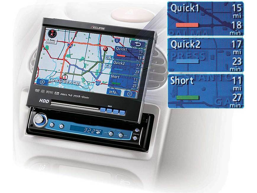 Eclipse AVN7000 In-dash DVD receiver/navigation system at Crutchfield