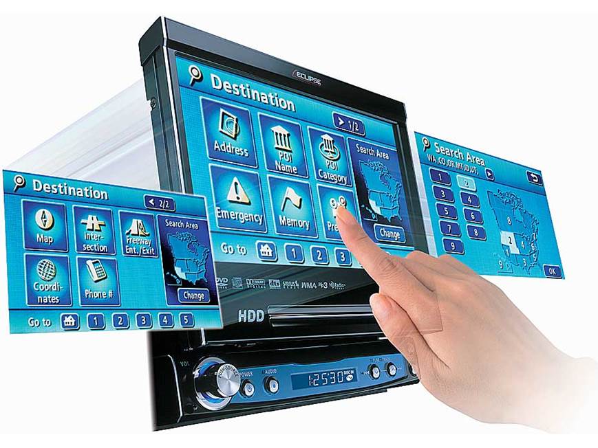 Eclipse AVN7000 In-dash DVD receiver/navigation system at Crutchfield