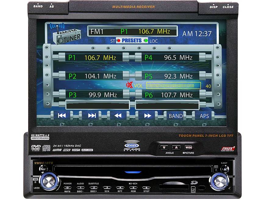 Jensen VM9510TS In-dash DVD player with 7