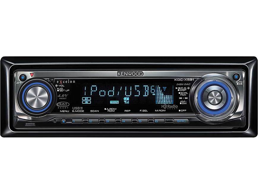 Kenwood Excelon KDC-X591 CD receiver with MP3/WMA/AAC playback at