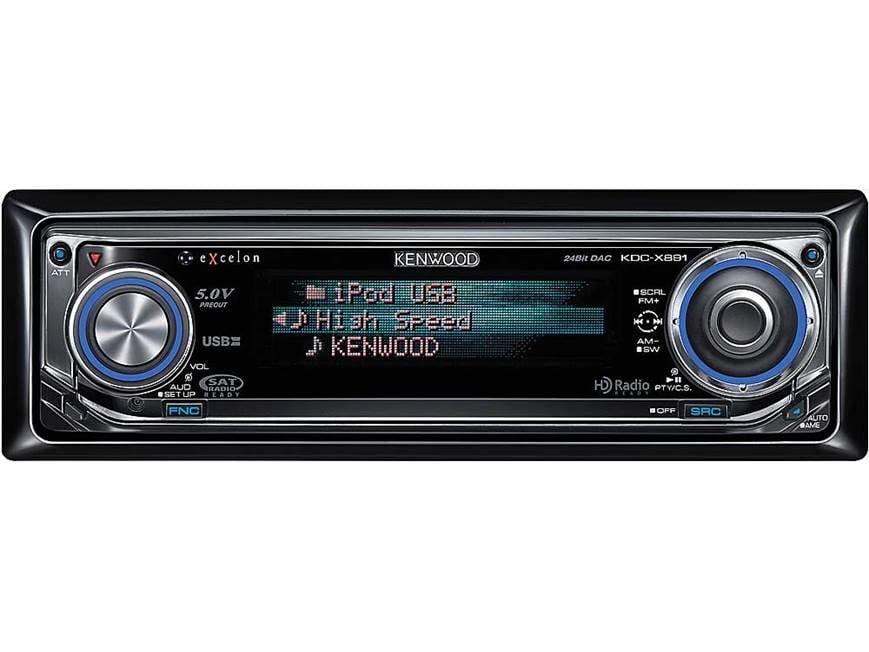Kenwood Excelon KDC-X891 CD receiver with MP3/WMA/AAC playback at