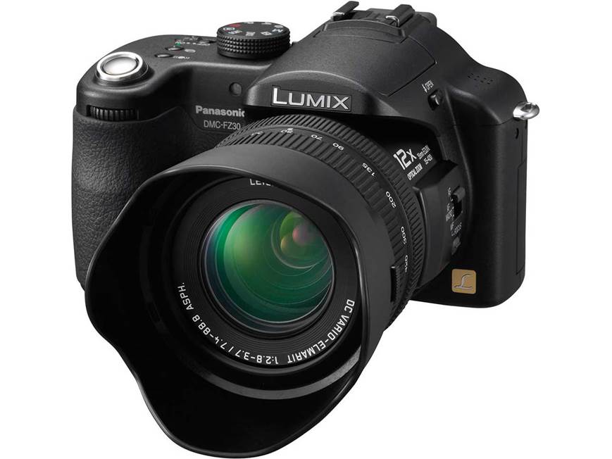 Panasonic DMC-FZ30 (Black) 8-megapixel digital camera with 12X