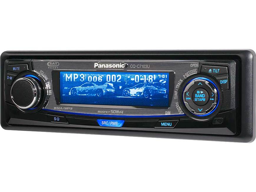 Panasonic CQ-C7103U iPod-ready CD player with MP3/WMA playback at