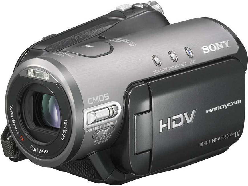 Sony HDR-HC3 High-definition Mini DV digital camcorder at Crutchfield