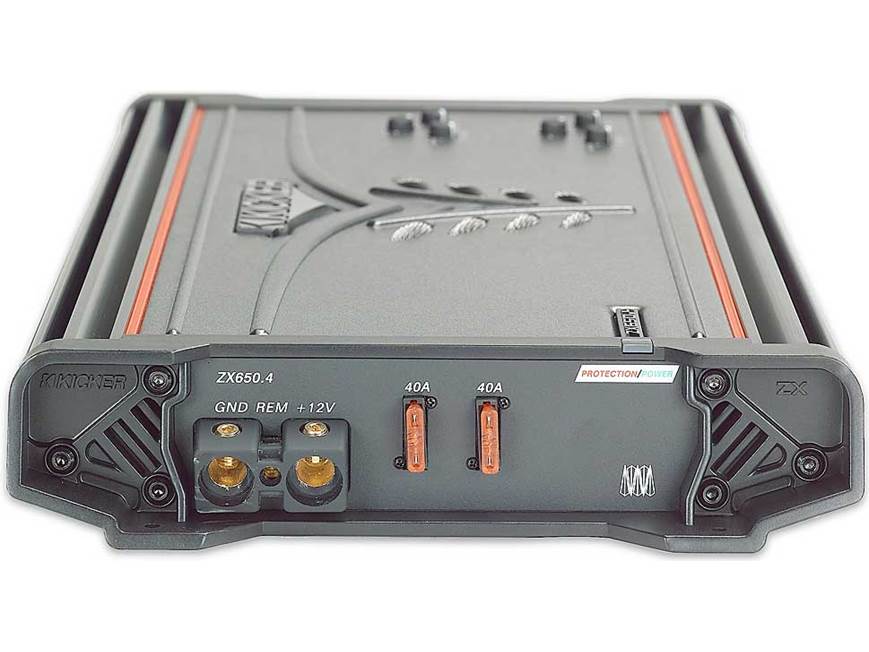 Kicker ZX650.4 4-channel car amplifier 120 watts RMS x 4 at