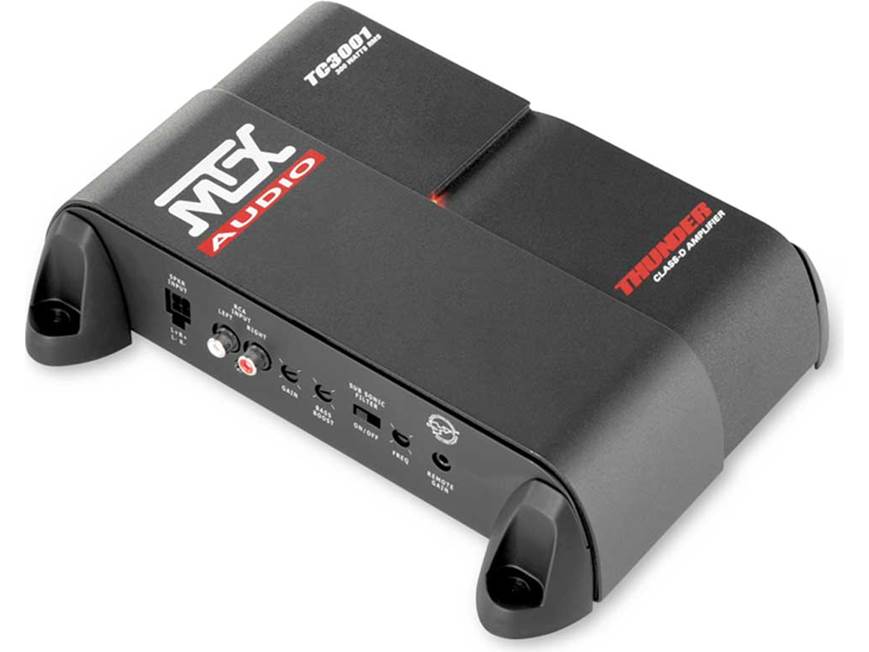MTX Thunder TC3001 Mono subwoofer amplifier — 300 watts RMS x 1 at