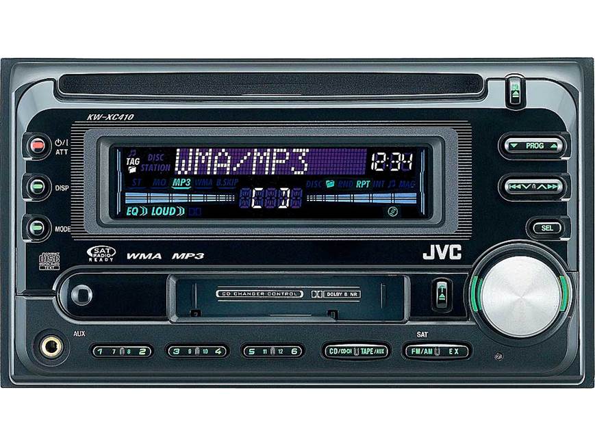 JVC KW-XC410 CD/cassette receiver at Crutchfield