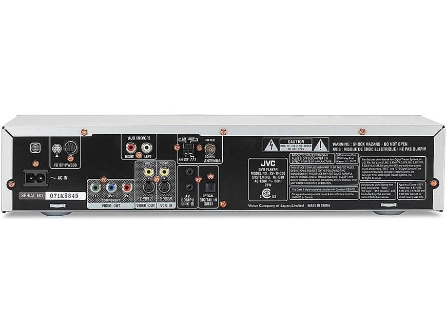 JVC TH-C30 5-disc DVD home theater system with USB input at
