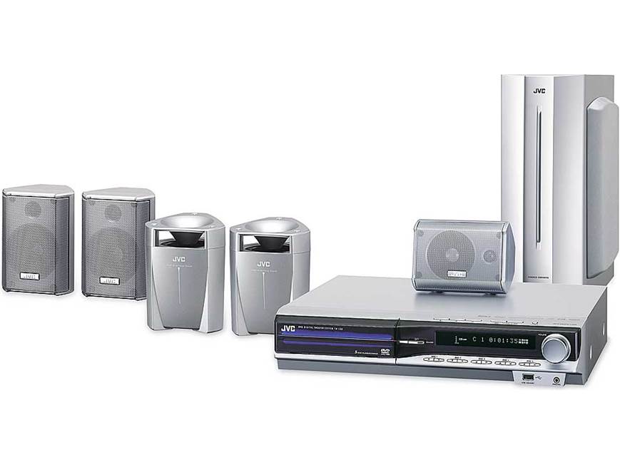 JVC TH-C30 5-disc DVD home theater system with USB input at