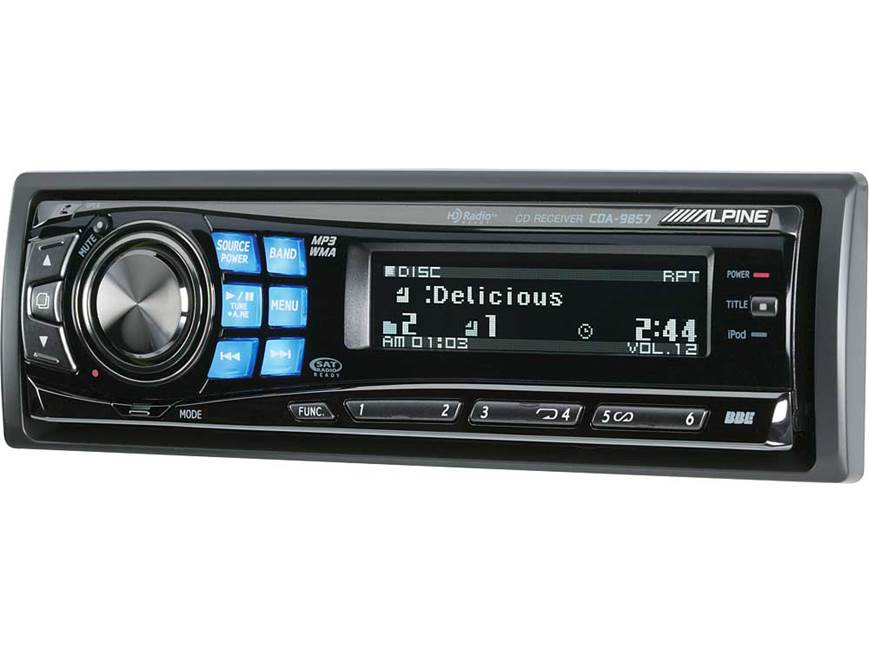 Alpine CDA-9857 CD player with MP3/WMA playback at Crutchfield
