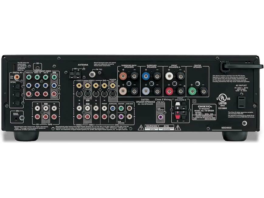 Onkyo TX-SR504 (Black) XM Ready home theater receiver (Black) at