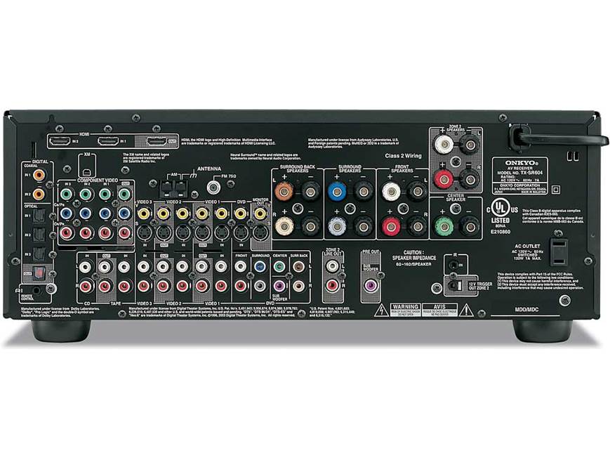 Onkyo TX-SR604 (Black) XM Ready home theater receiver (Black) at