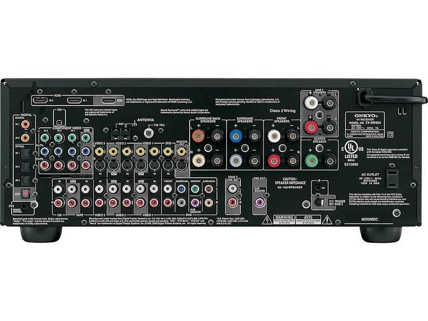 Onkyo TX-SR604 (Silver) XM Ready home theater receiver (Silver) at