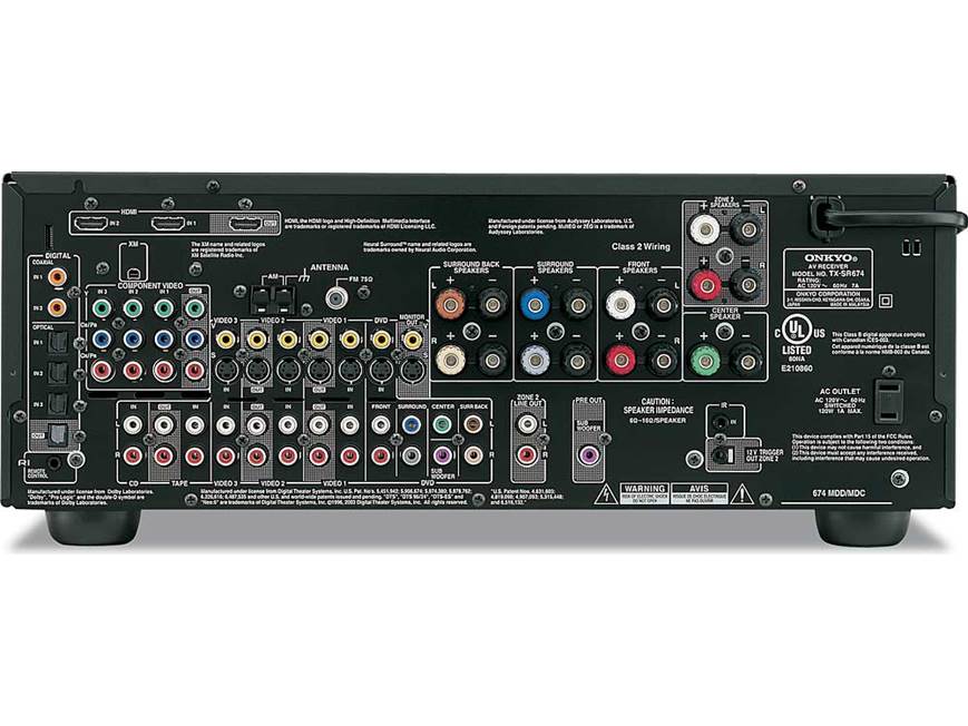 Onkyo TX-SR674 (Black) XM Ready home theater receiver with HDMI