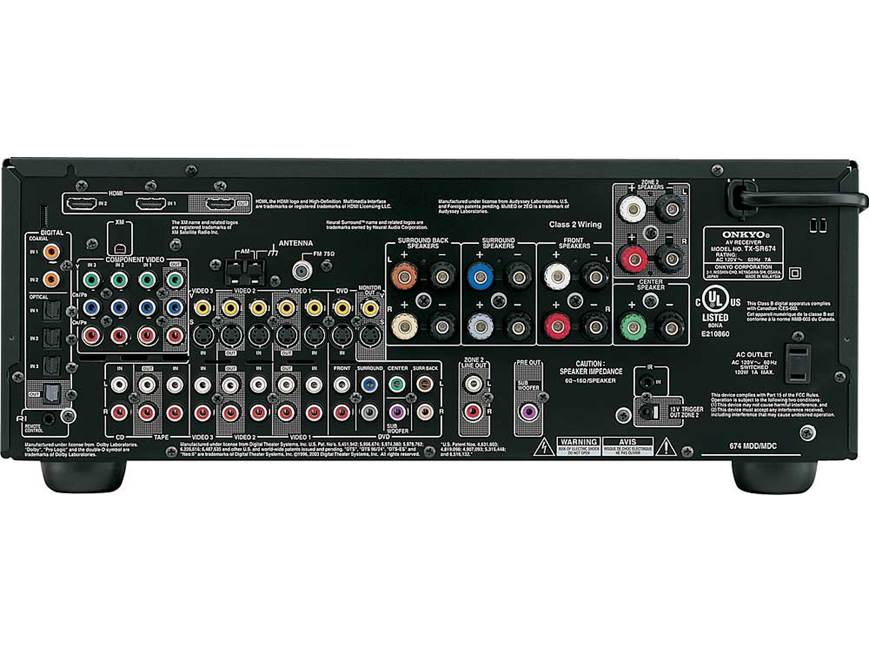 Onkyo TX-SR674 (Silver) XM Ready home theater receiver with HDMI