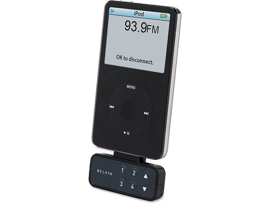Belkin TuneFM for iPod® Digital FM transmitter for home or car at