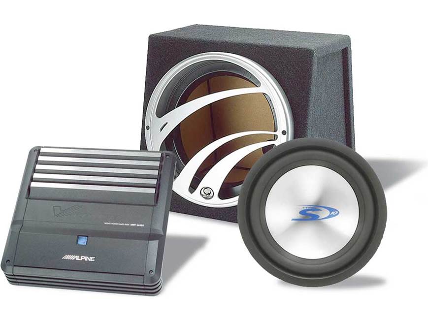 Alpine Bass Package MRP-M450 mono amplifier SWS-1022D 10