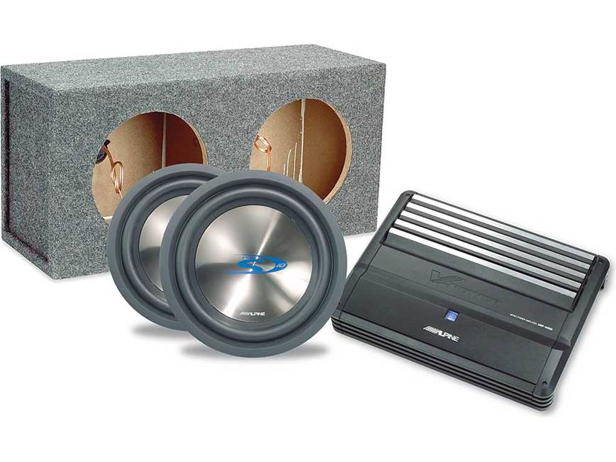 Alpine Bass Package MRP-M650 mono amplifier Two SWS-1022D 10