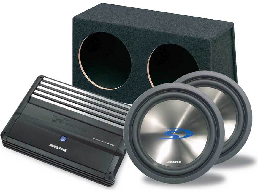 Alpine Bass Package MRP-M650 mono amplifier Two SWS-1222D 12