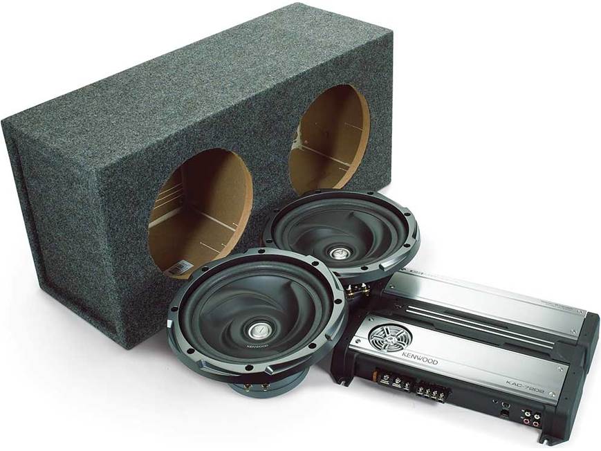 Kenwood Bass Package KAC-7202 2-channel amplifier Two KFC-W2510 10