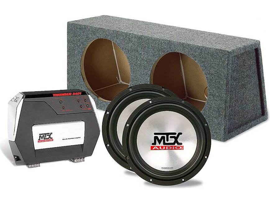 MTX Bass Package Thunder3401 mono amplifier Two Thunder5500 10
