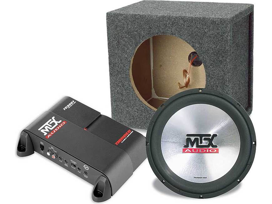 MTX Bass Package Thunder TC3001 mono amplifier Thunder4500 10